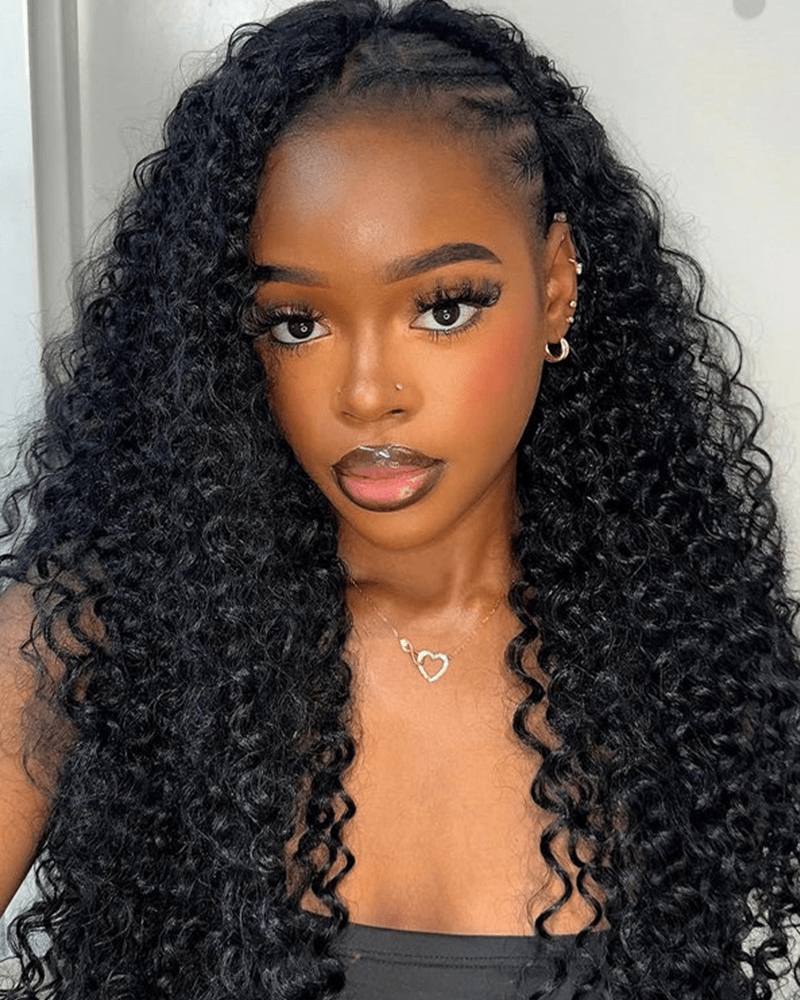 Water Wave Crochet Human Hair_model