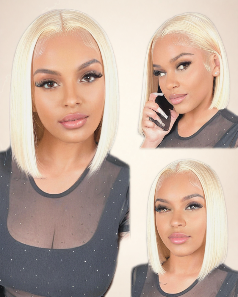 613 Blonde Bob Wig_model