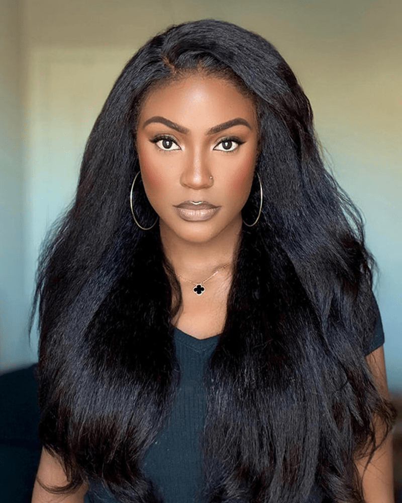 Kinky Straight Crochet Hair_model