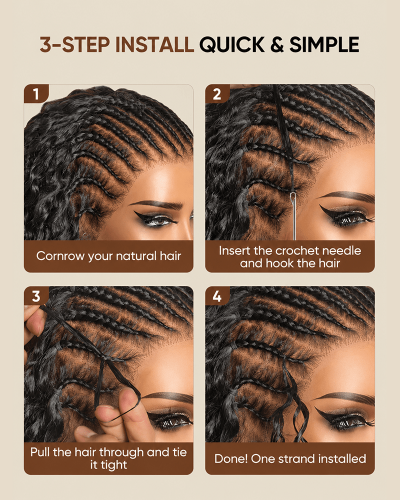 Pre-Separated Feather Crochet Human Hair_detail