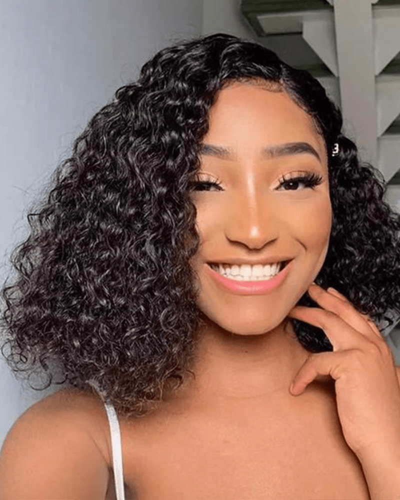 Shoulder Length Water Wave Short Bob_model