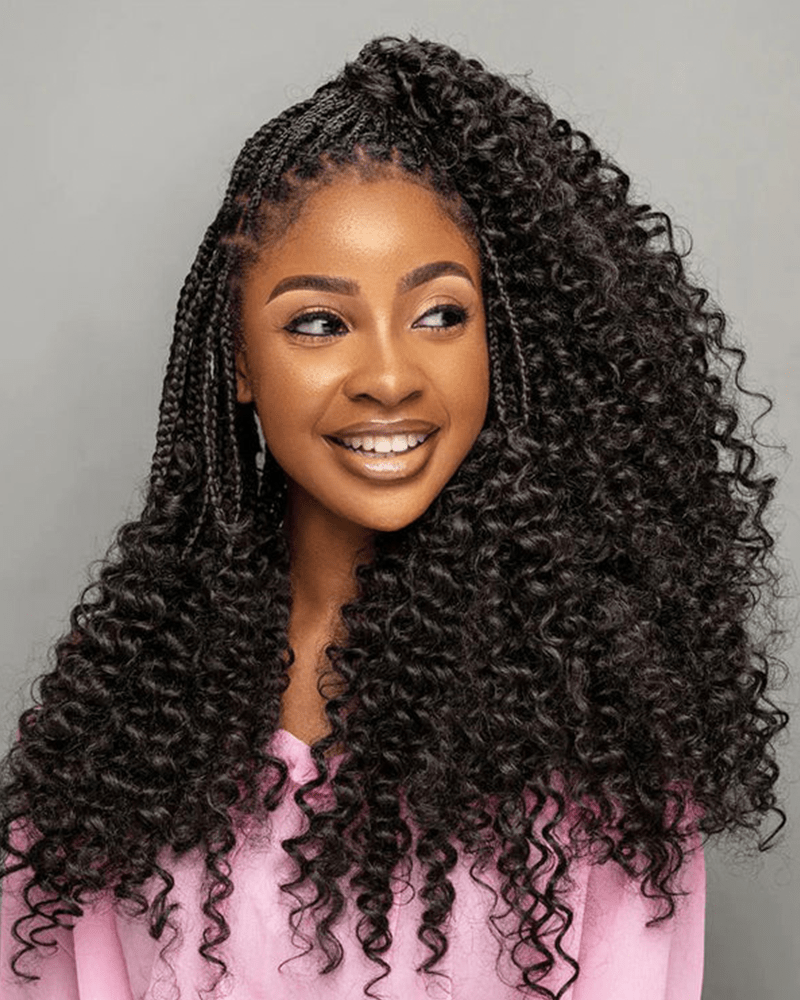 Water Wave Crochet Human Hair_model