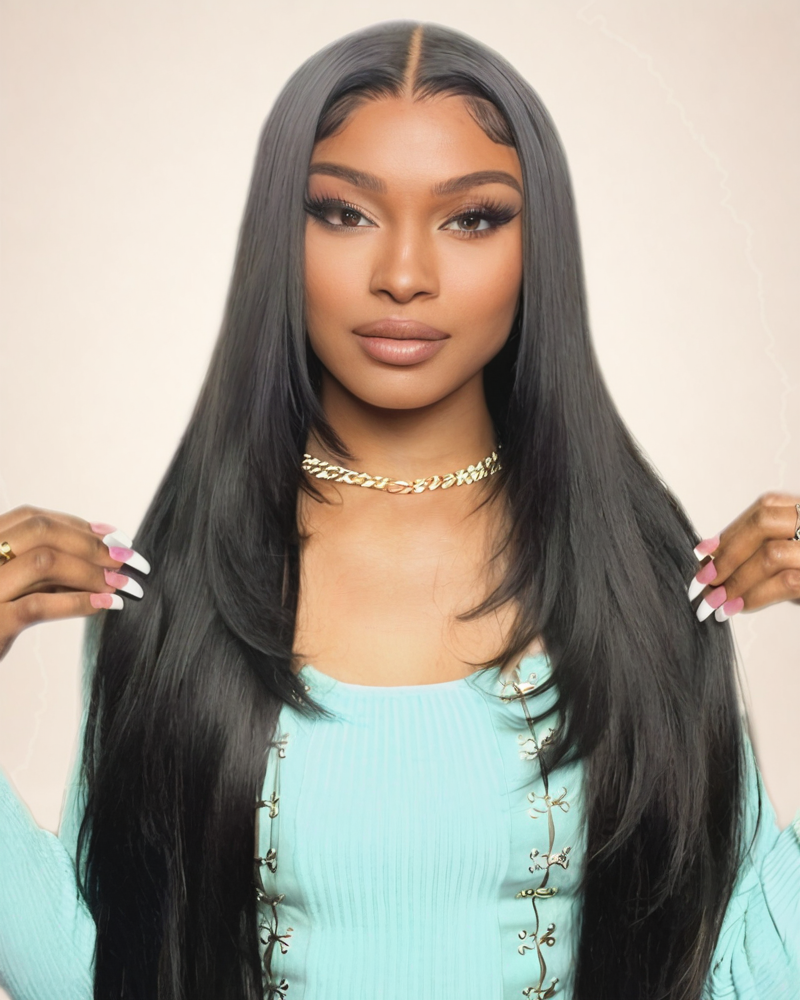 layer-straight-hair-black-deep-part-wig_model