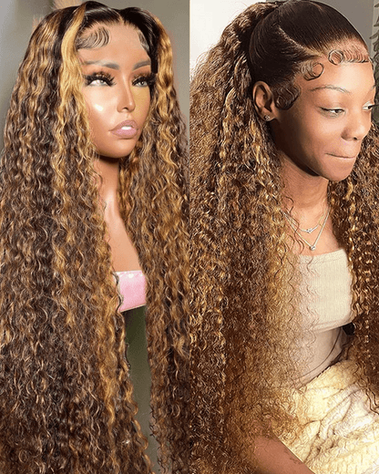 Highlight Brown Water Wave Wig_product