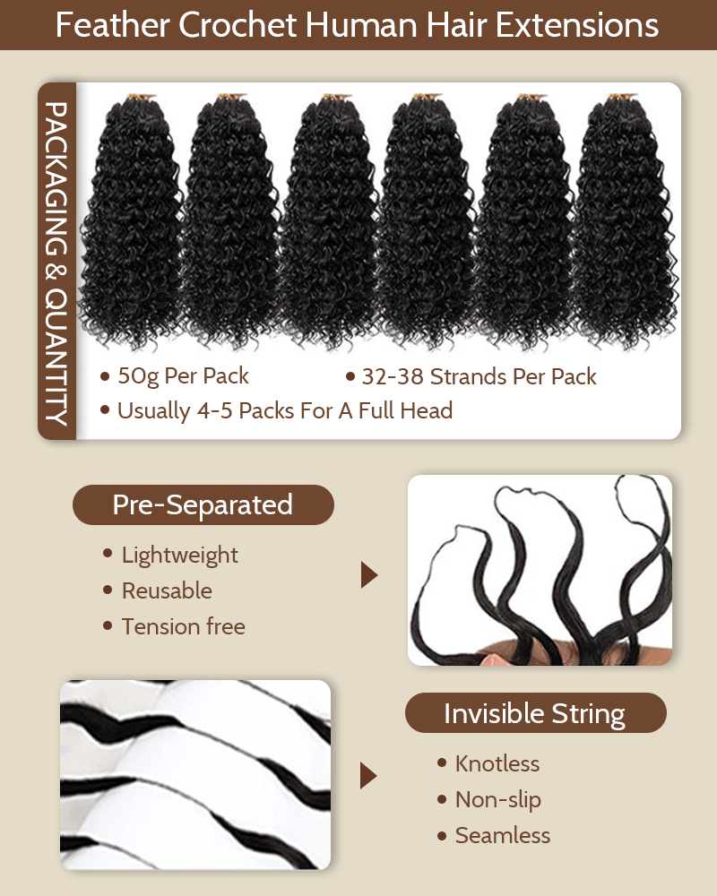 Water Wave Crochet Human Hair_product