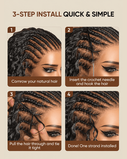 Pre-Separated Feather Crochet Human Hair_detail