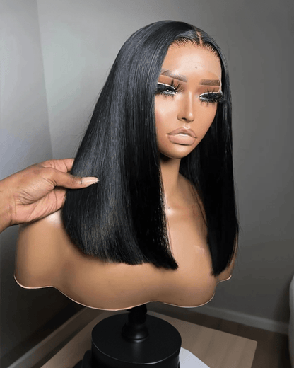Glueless Pre Styled Silky Straight Short Bob_product