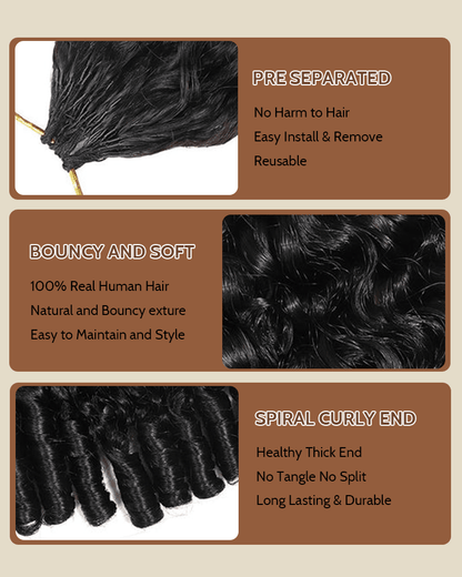 Pre-Separated Feather Crochet Human Hair_detail