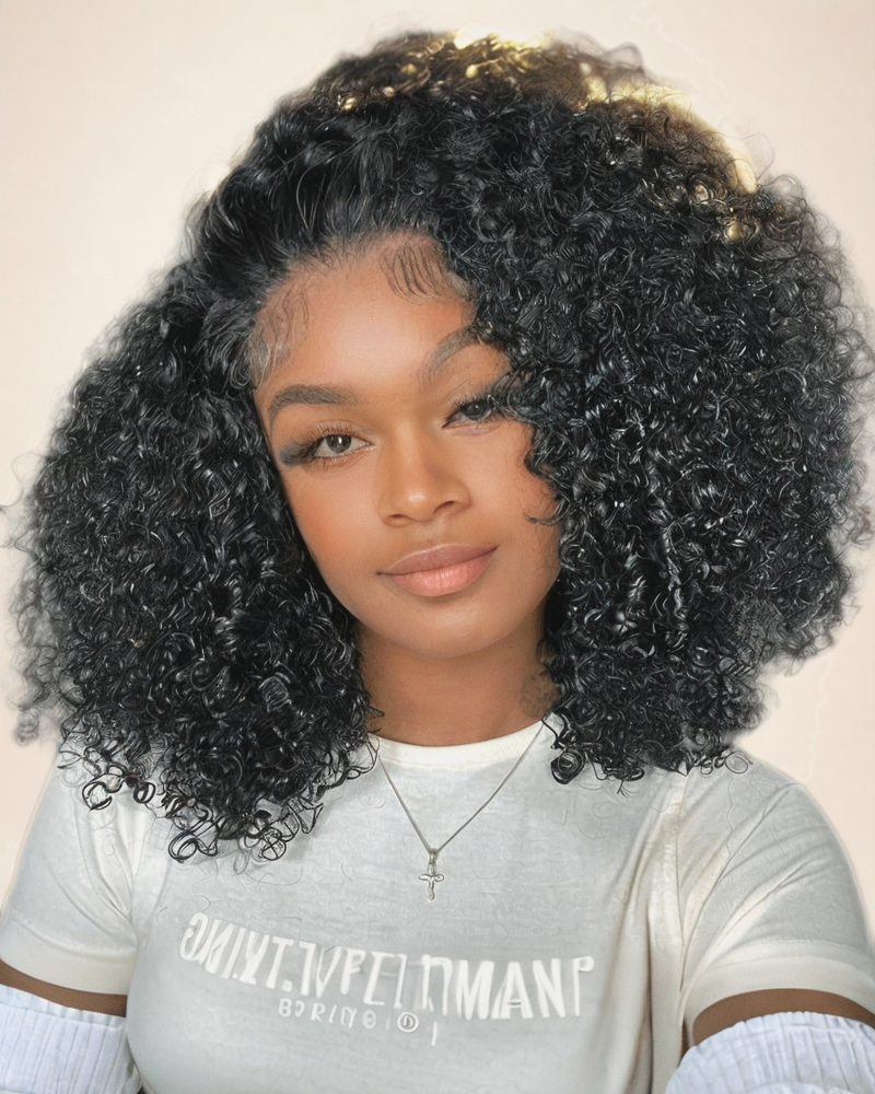 Pre Styled Curly Short Bob_model