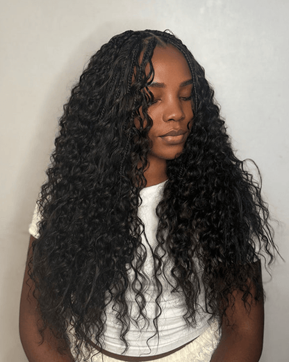 Water Wave Crochet Human Hair_model