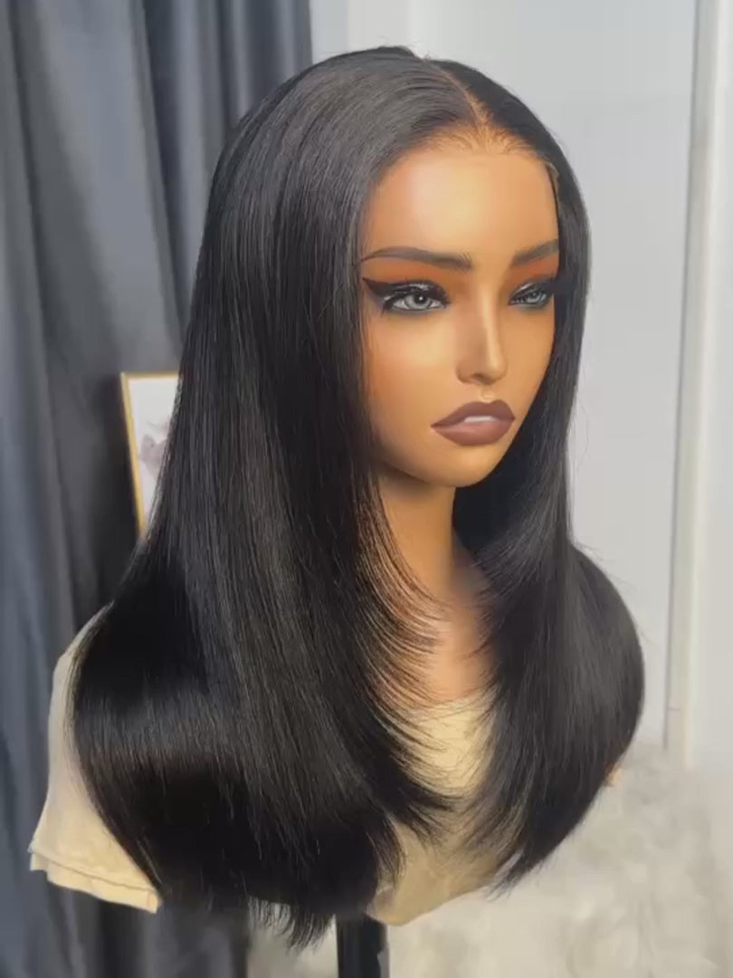 Layered cut straight hair_video
